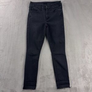 Mother‎ The Looker Ankle Fray Jeans Womens Size 25x26 Not Guilty Raw Hem